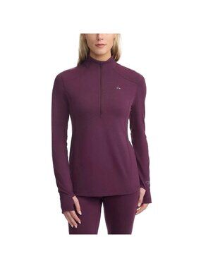 NWOT Paradox Women's L Long Sleeve 1/4 Zip Pullover Purple  Wool Blend